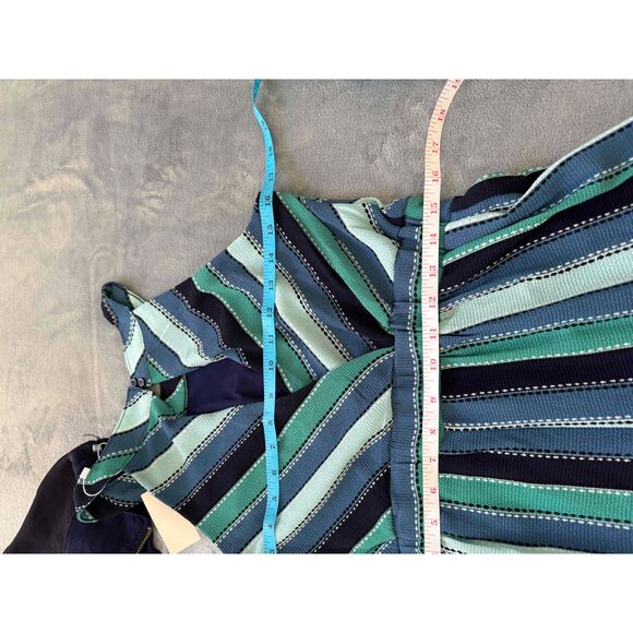 NWT Knit Works Blue Striped Short Sleeve pantsuit & Faux Suede Jacket Youth XL - Picture 6 of 7